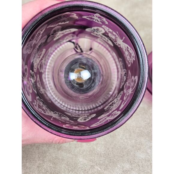 Scentsy Wings Warmer ~ Purple Wax Warmer with Butterflies - Picture 5 of 10